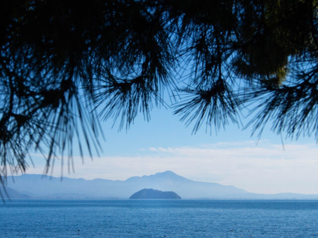 日本白砂青松百選「湖西の松林」と神の棲む島 「竹生島」